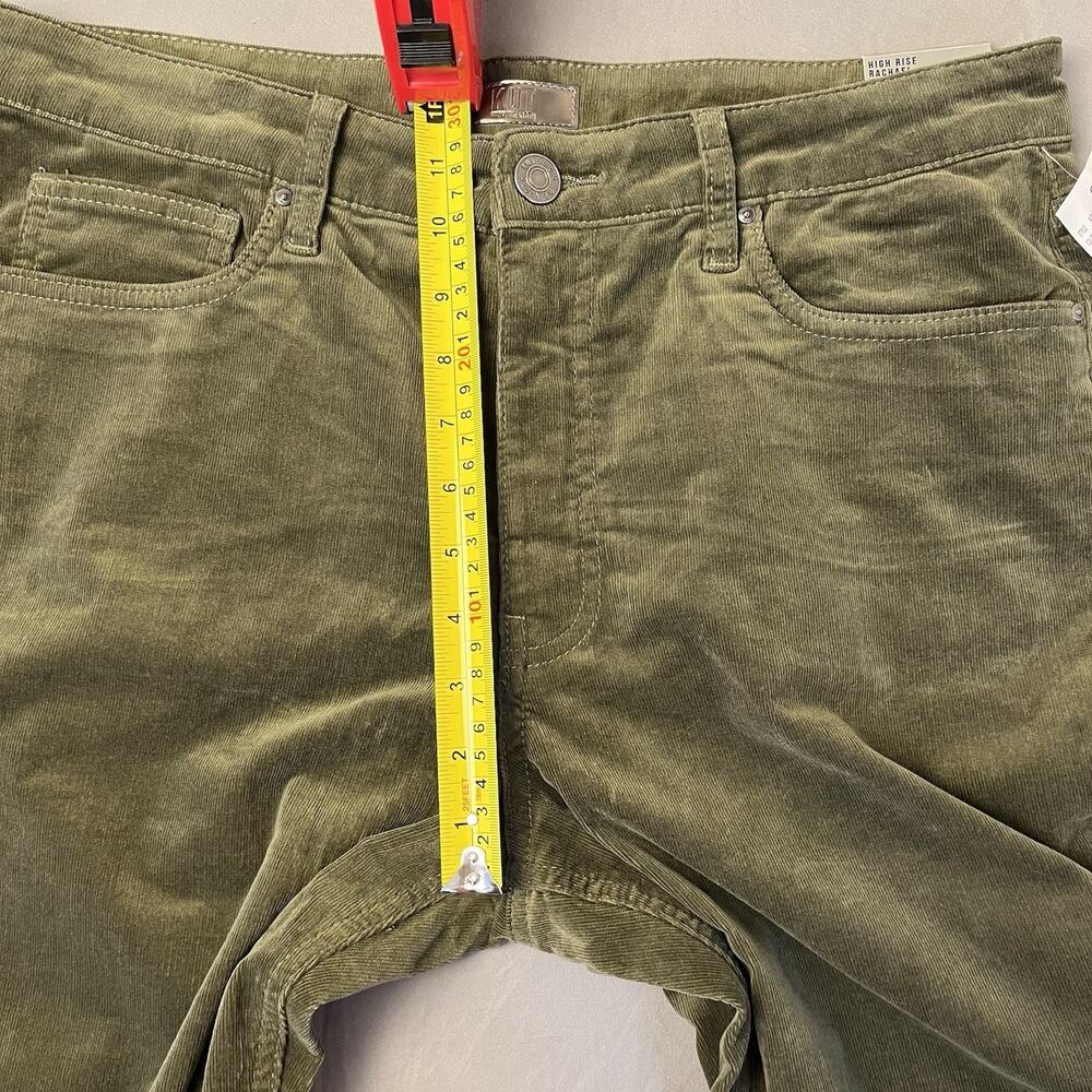 Kut from the Kloth 12P Rachael Fab Ab Mom Jean Corduroy Pants Moss High Rise - Picture 12 of 16